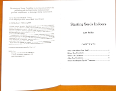 Starting Seeds Indoors (Gebrauchtbuch)