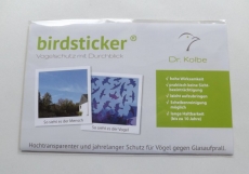 birdsticker 5er-Set Vogelschutz-Aufkleber transparent UV-Aufkleber