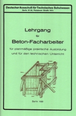 Lehrgang für Beton-Facharbeiter