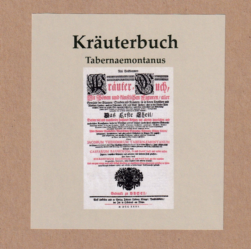 Kräuterbuch (Kreutterbuch) Tabernaemontanus 1731 (eBook/CD)